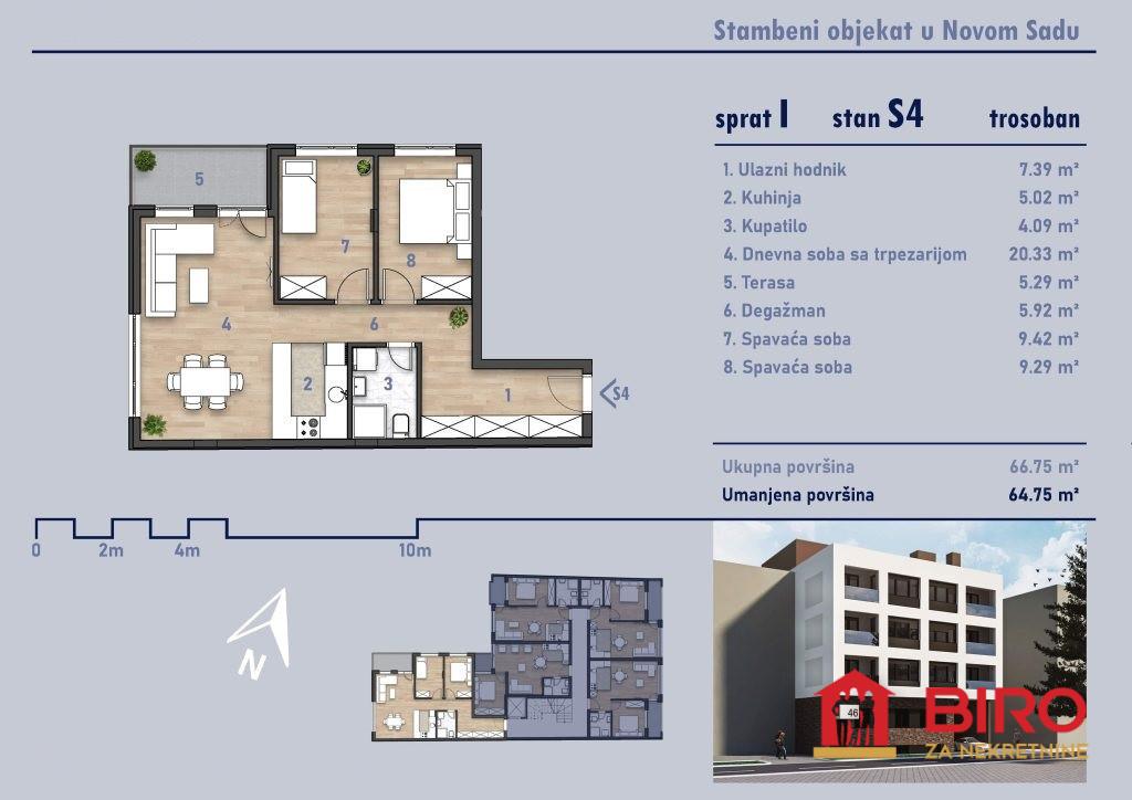 stan NOVI SAD - SOMBORSKI BULEVAR - 1011964